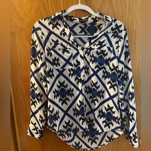 Express geometric pattern blouse size XS